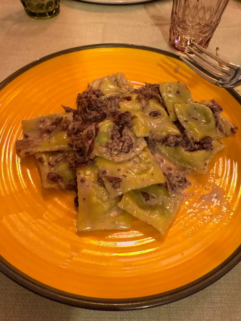 ravioli senza glutine del ristorante Il Beccafico di San Marino